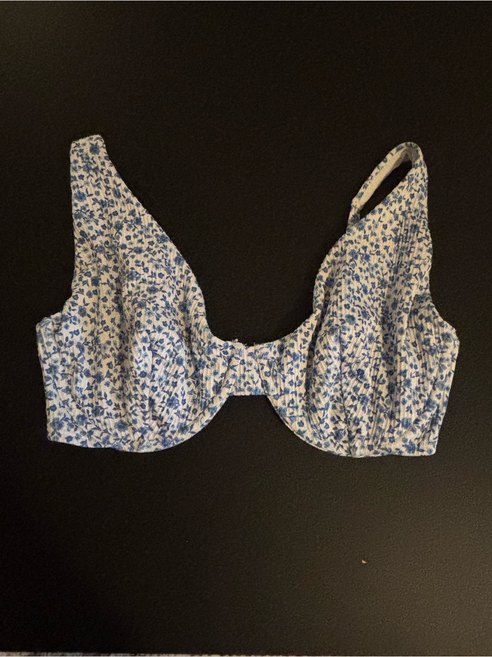 Blue Floral Underwire swim Bra - Comfortable Women's Intimates